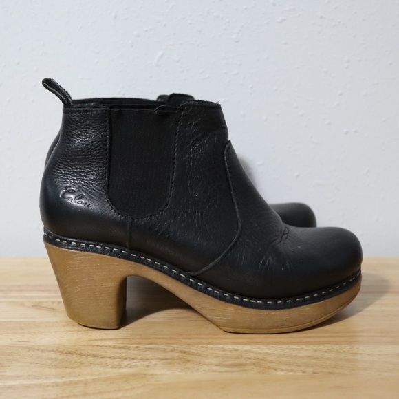 CALOU STOCKHOLM | Black Leather Doris Booties Clogs Size 40 - Picture 2 of 7